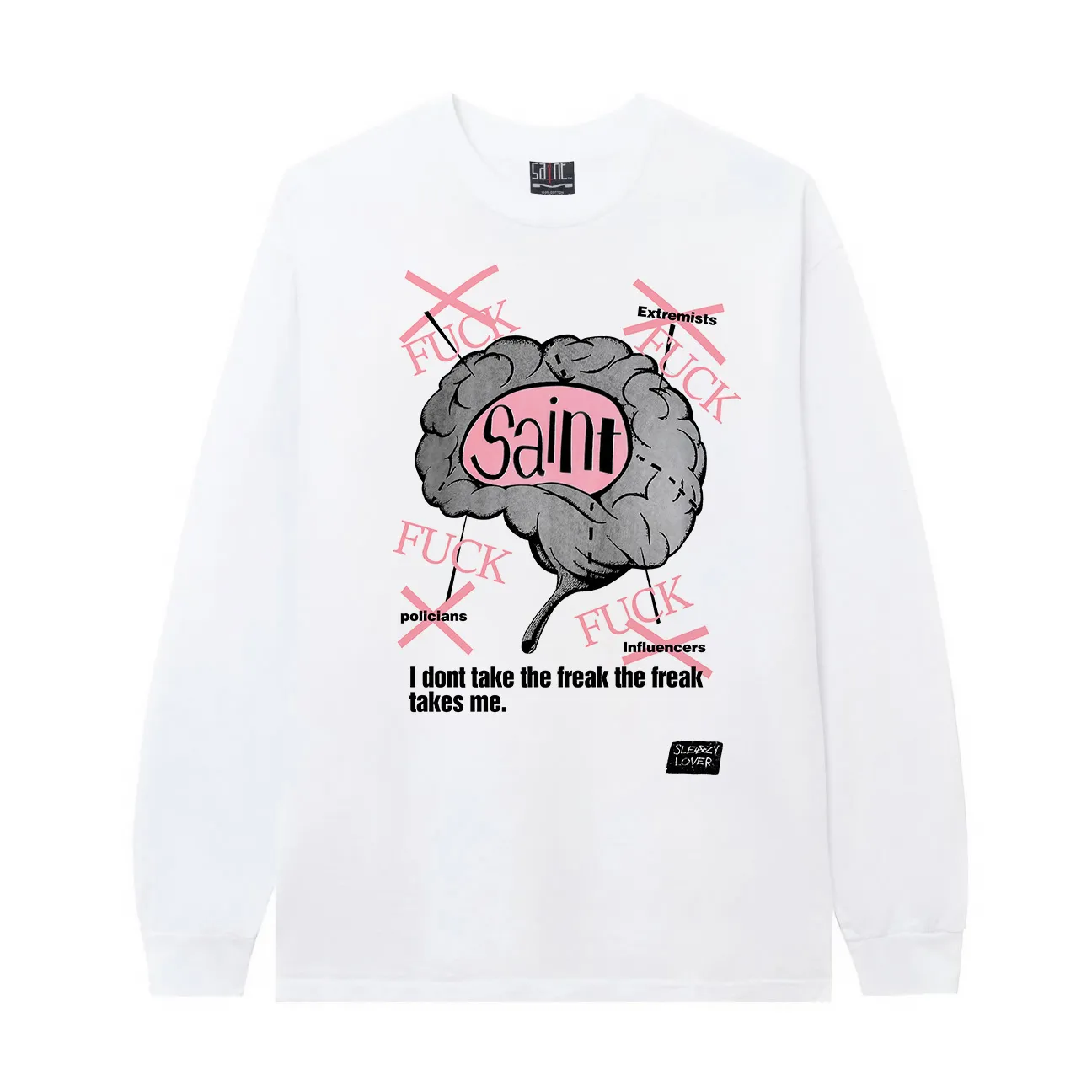 #SA73 SAINT Pure Cotton Long Sleeve T P150 Color: White Size: S-XL